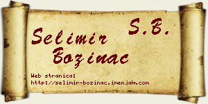 Selimir Božinac vizit kartica